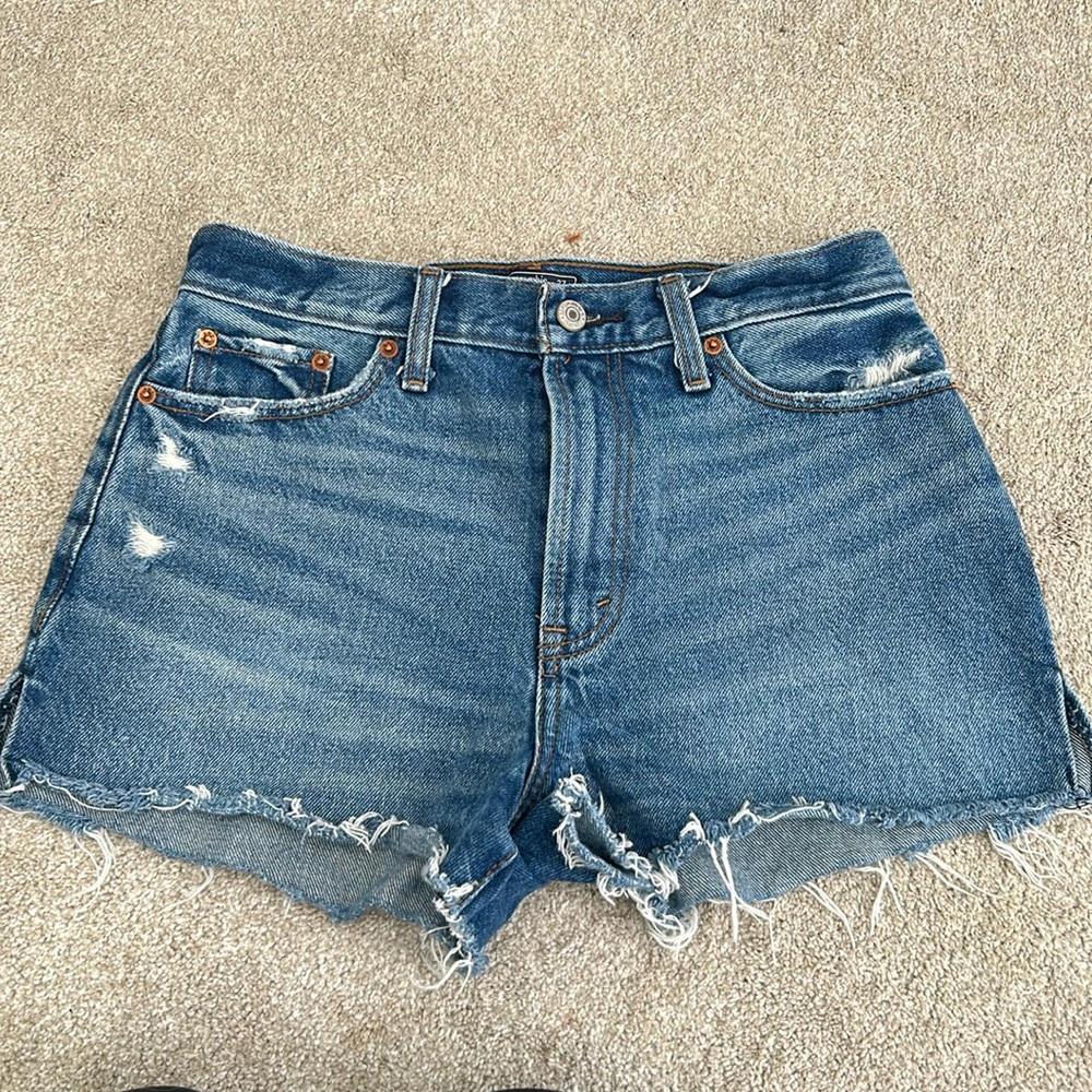 Annie high rise denim short- size 27 (abercrombie)